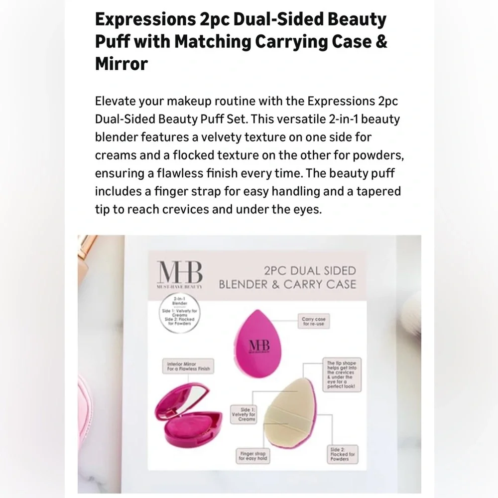 Makeup Sponge Compact- Pink